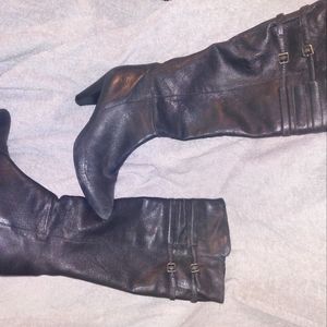 lavorazione artigiana black heeled boots